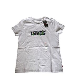 Levi's Perfect Tee Women's Small Lilac Cactus Desert Logo Graphic T-Shirt NWT